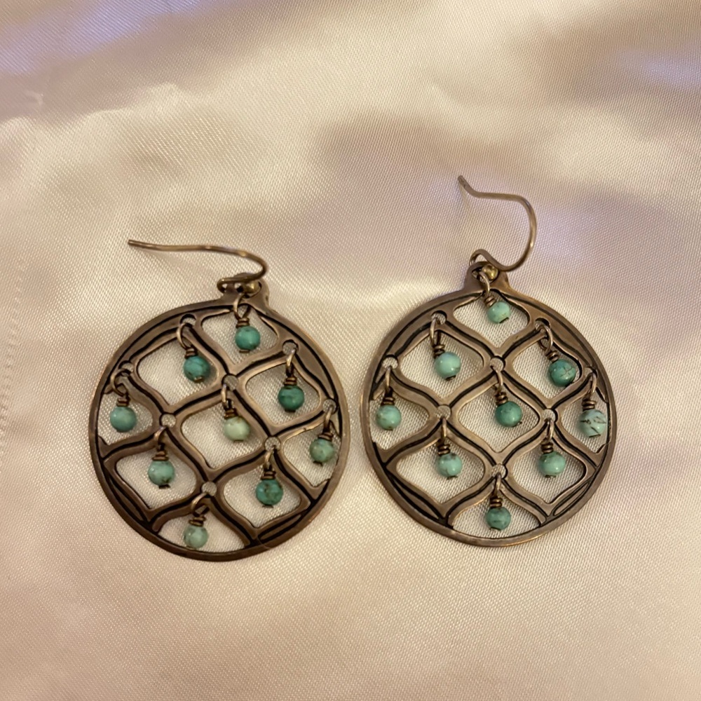 Silpada Designs Sterling Silver and Howlite Earrings
